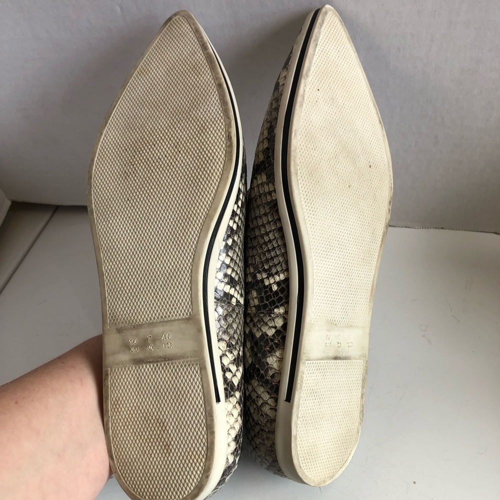 James Chan Pointy Toe Slip On Python Sneakers - image 8